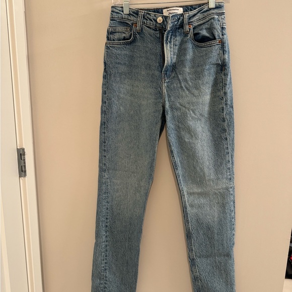 reformation liza high rise straight jean in color huntington - Picture 9 of 9